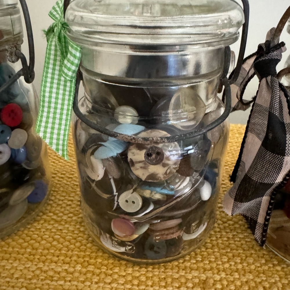 Antique Glass Canning Jar with Working Closure